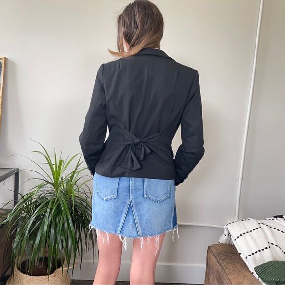 Nanette Lepore Boxy Tailored Black Blazer w/ Shoulder Pads - Picture 9 of 13